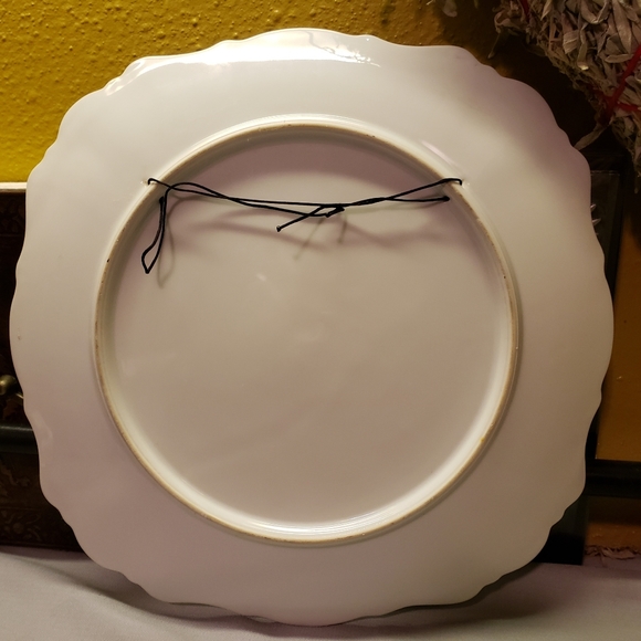 Vintage Square Plate Limoge Floral Gold Accents - Picture 5 of 5